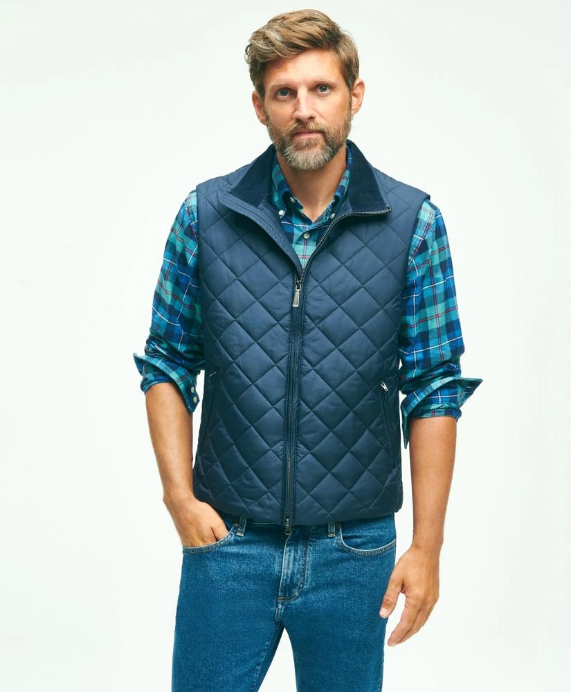 Brooks Brothers Water Repellent Diamond Quilted Vest