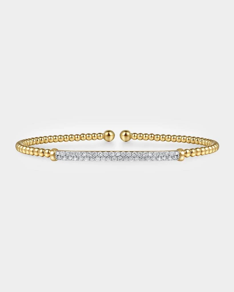 Gabriel
Co 14K Yellow Gold Bujukan Diamond Bar Split Bangle
