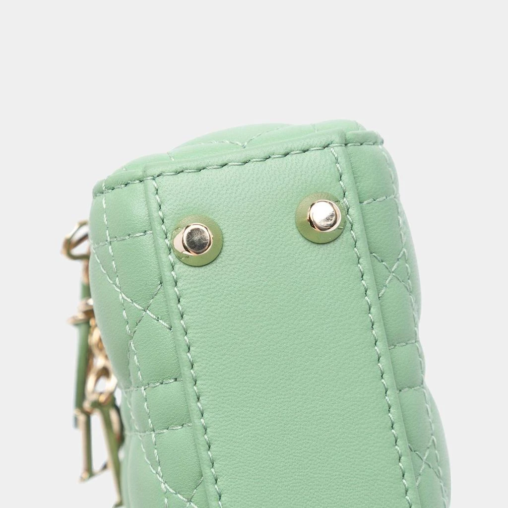 Dior Dior Green Micro Lambskin Cannage Lady Dior 9