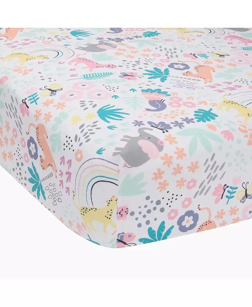 Bedtime Originals Rainbow Jungle Elephant/Leopard 3-Piece Baby Crib Bedding Set 6