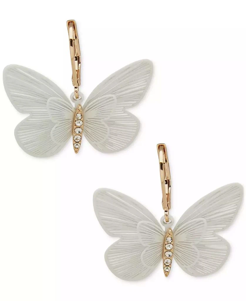 Lonna & Lilly Gold-Tone Pavé Butterfly Drop Earrings 1