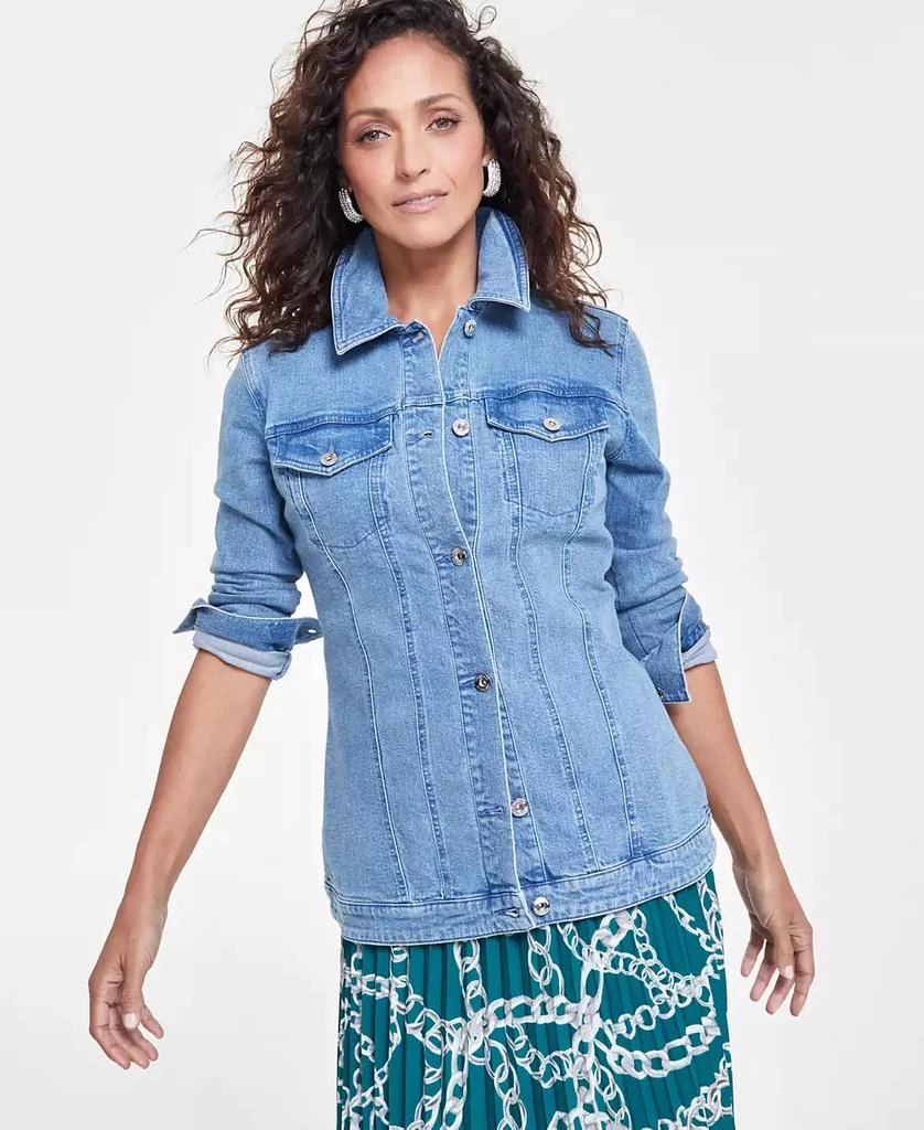 INC International Women's Hourglass Trucker Jacket, Created for Macy's 3