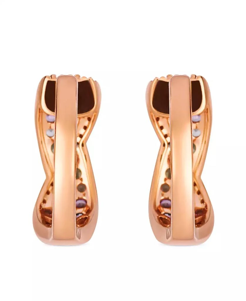 Le Vian White Sapphire (0.10 ct. t.w.), Pink Sapphire Ombres (1.03 ct. t.w.), and Nude Diamond (0.24 ct. t.w.) Hoop Earrings in 14k Strawberry Gold 3