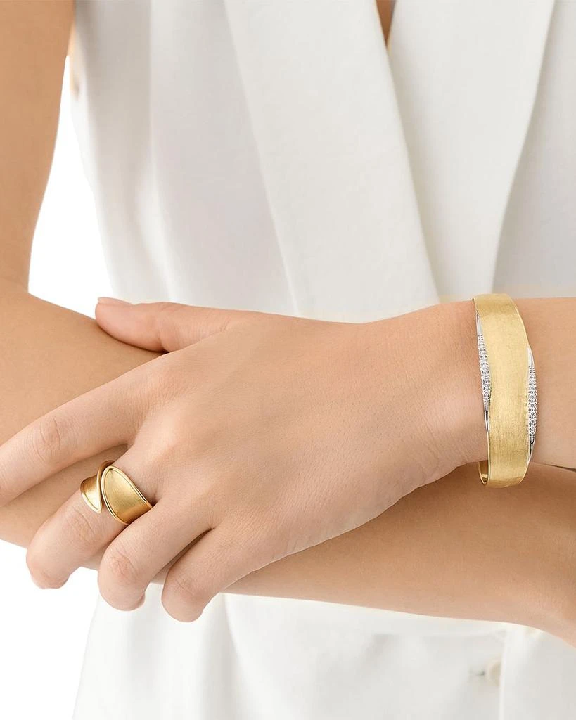Marco Bicego 18K Yellow Gold Lunaria Twist Textured Wrap Ring 2