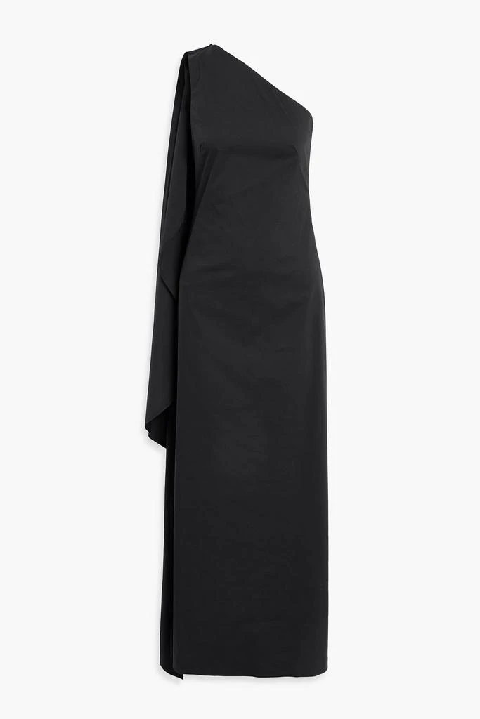 Simon Miller Dune one-shoulder draped stretch-cotton poplin maxi dress 1