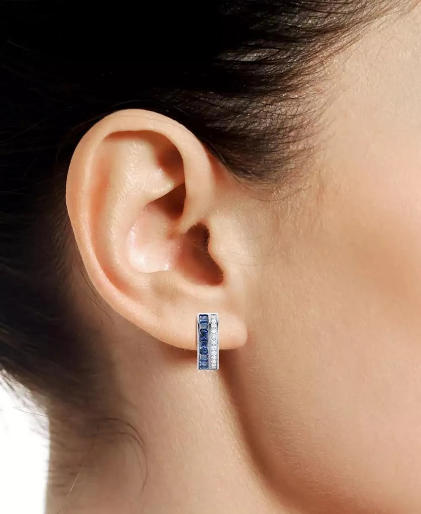 Macy
s Ruby (1-5/8 ct. t.w.) 
Diamond (1/4 ct. t.w.) Small Hoop Earrings in 14k Gold, 0.5 (Also available in Emerald 
Sapphire) 2