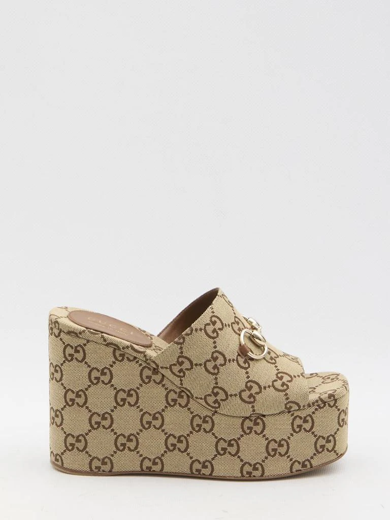 Gucci Gg Wedge Sandals 1