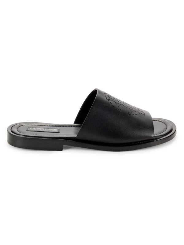 Roberto Cavalli Logo Leather Sandals 1
