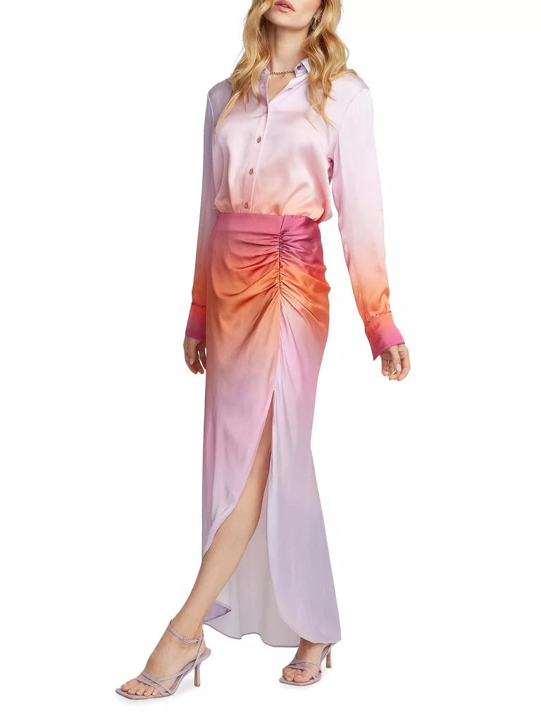 Robert Graham Tatum Silk-Blend Ombré Maxi Skirt 2