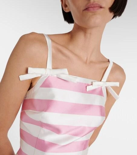 rebecca vallance jocelyn mini dress Rebecca Vallance Jocelyn bow-detail striped minidress Rebecca Vallance