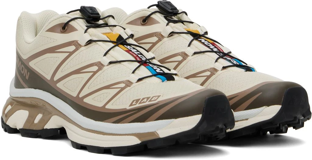 Salomon Off-White & Brown XT-6 Sneakers 4