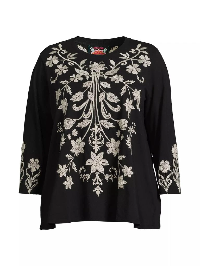 Johnny Was Plus Size, Talithia Embroidered T-Shirt 1