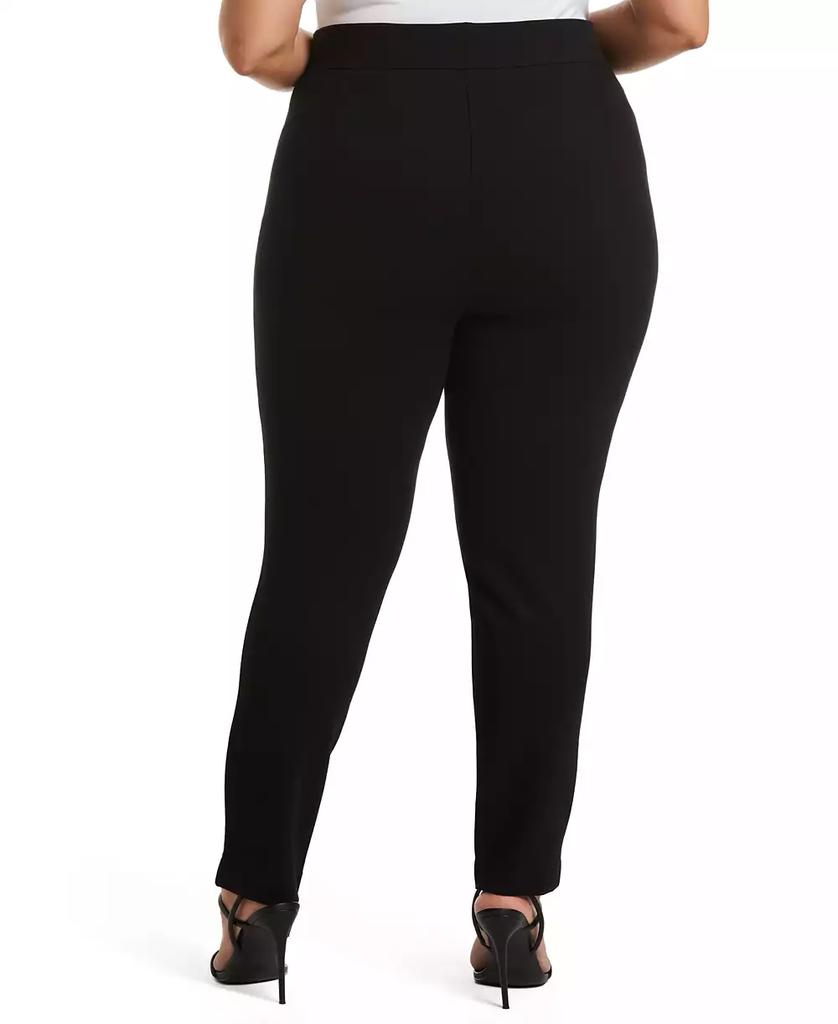 Rafaella Plus Size Classic Fit Pull-On Ankle Pant with Zipper Detail