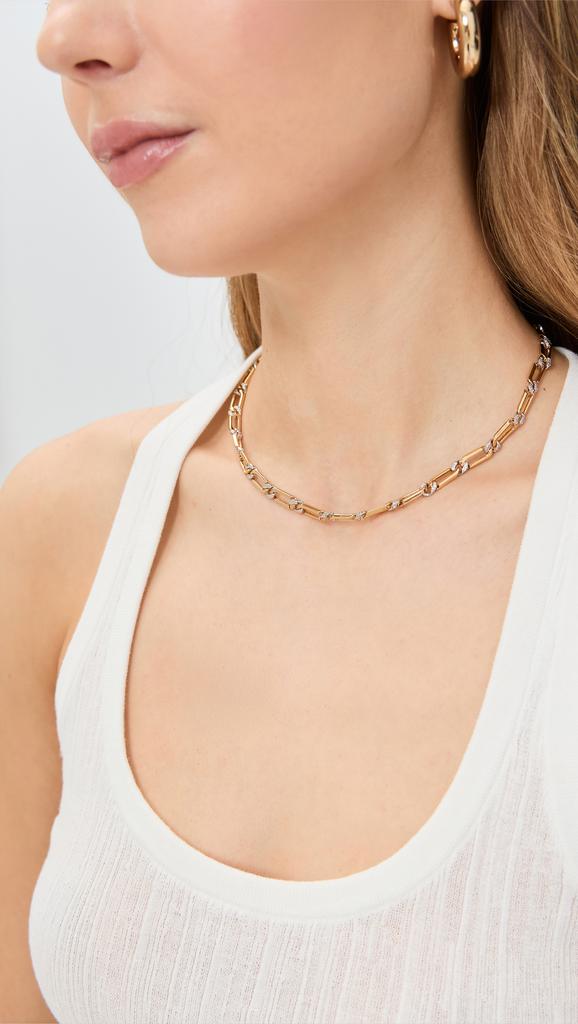 Luv AJ The Two-Tone Pave Link Necklace