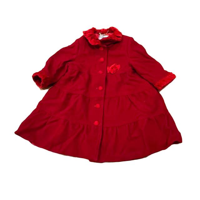 Sarah Louise Girls Red Winter Coat
