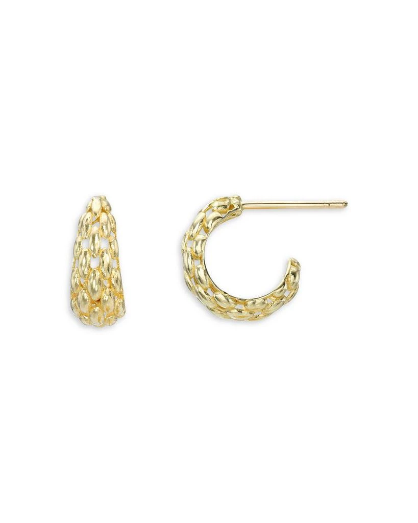 Zoe Lev 14K Yellow Gold Woven Round Earrings 1