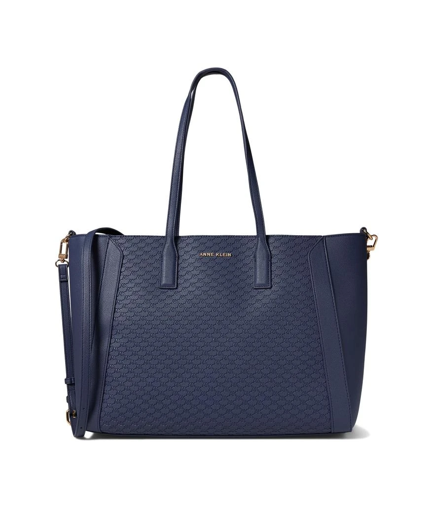 Anne Klein Embossed Logo Work Tote With Laptop Sleeve 1