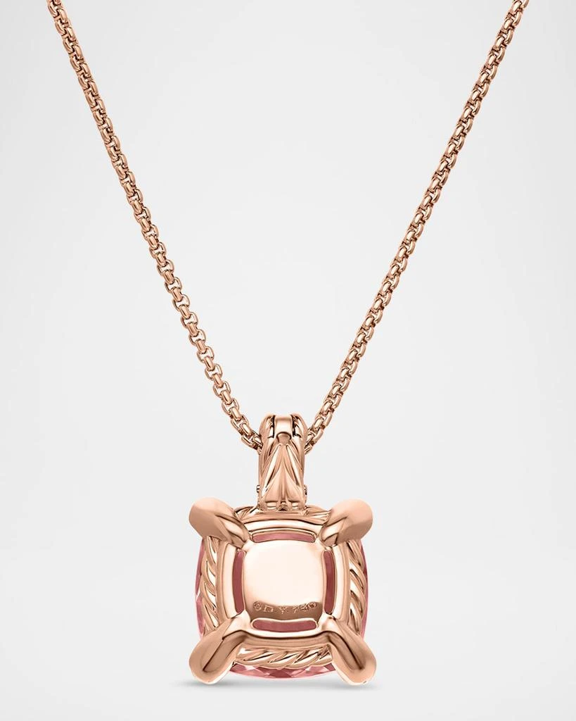 David Yurman Chatelaine Pendant Necklace with Gemstone and Diamonds in 18K Rose Gold, 11mm 5