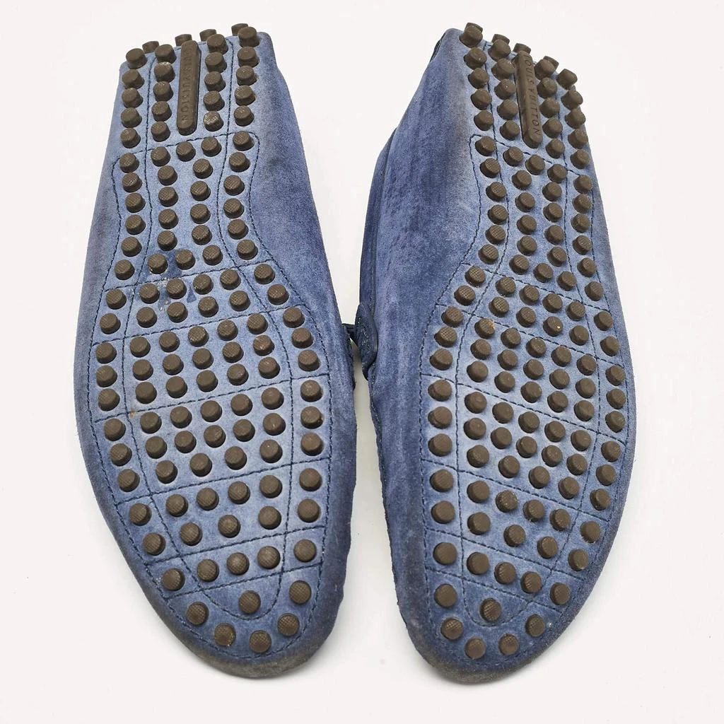 Louis Vuitton Louis Vuitton Blue Suede Slip On Loafers Size 43.5 6