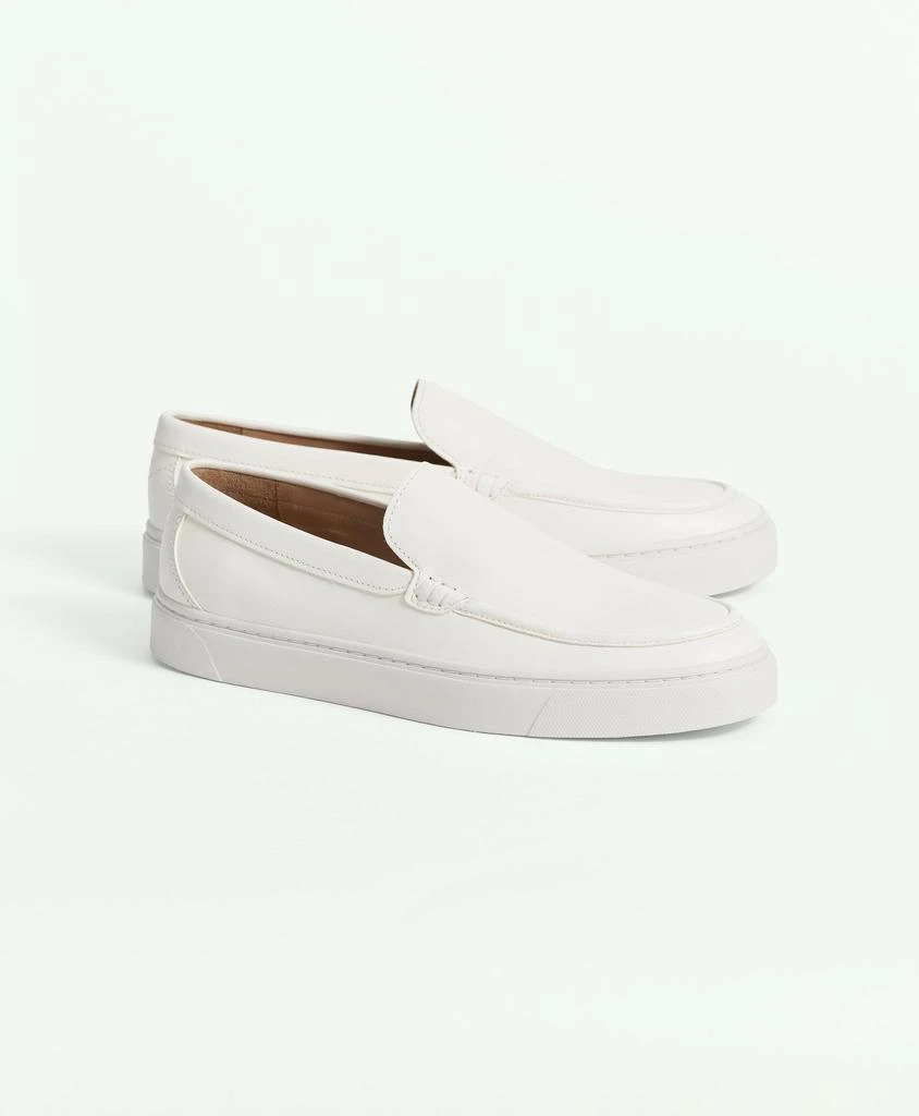 Brooks Brothers Hampton Leather Slip-On Sneakers 1