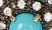 ADORNIA 14K Yellow Gold Plated Turquoise & Swarovski Crystal Accented Starburst Earrings 3
