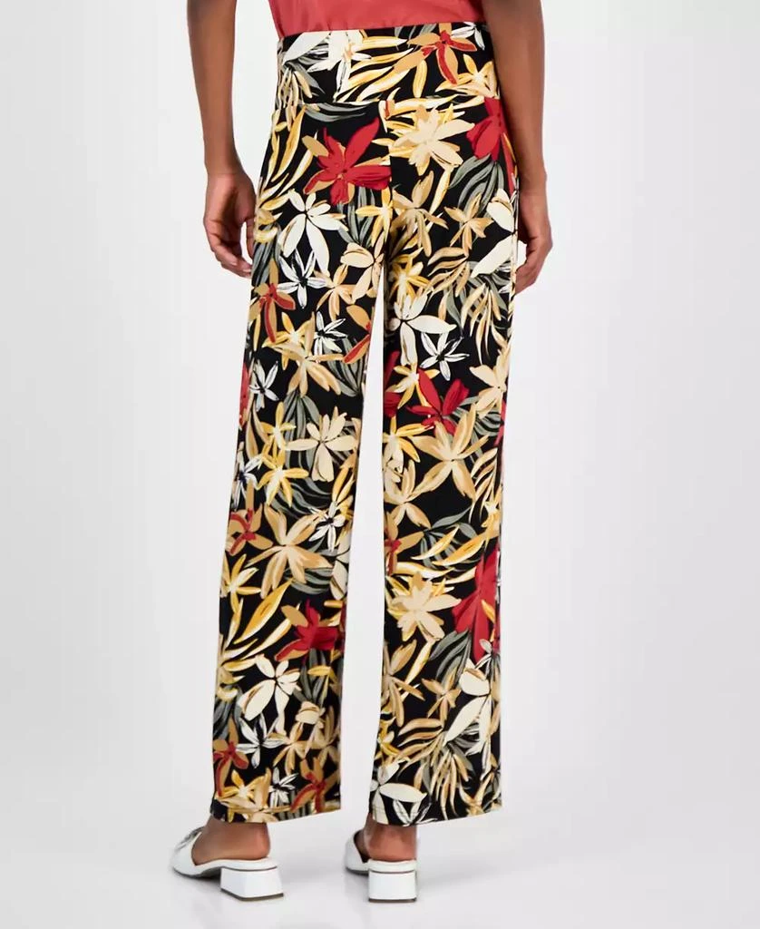 Anne Klein Petite Printed High-Rise Pull-On Pants 3