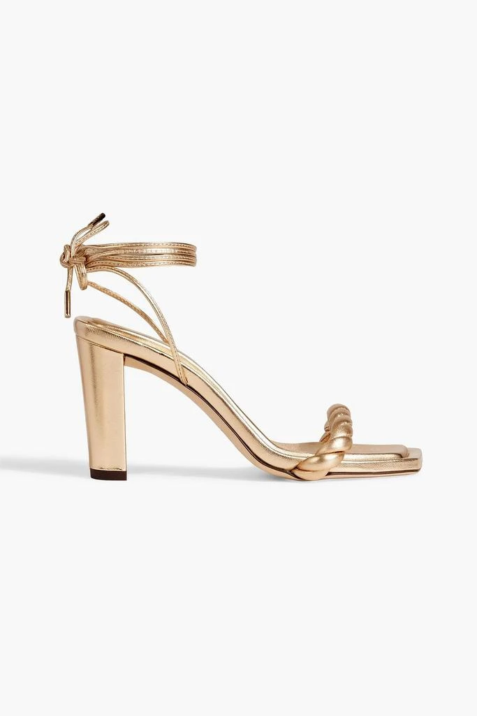 Jimmy Choo Diosa 85 twisted mirrored-leather sandals 1