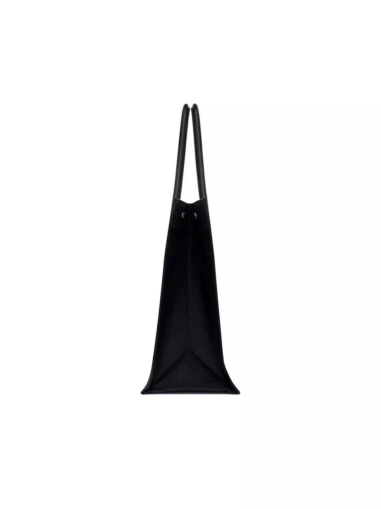 Saint Laurent Rive Gauche Large Tote Bag in Canvas and Smooth Leather 3