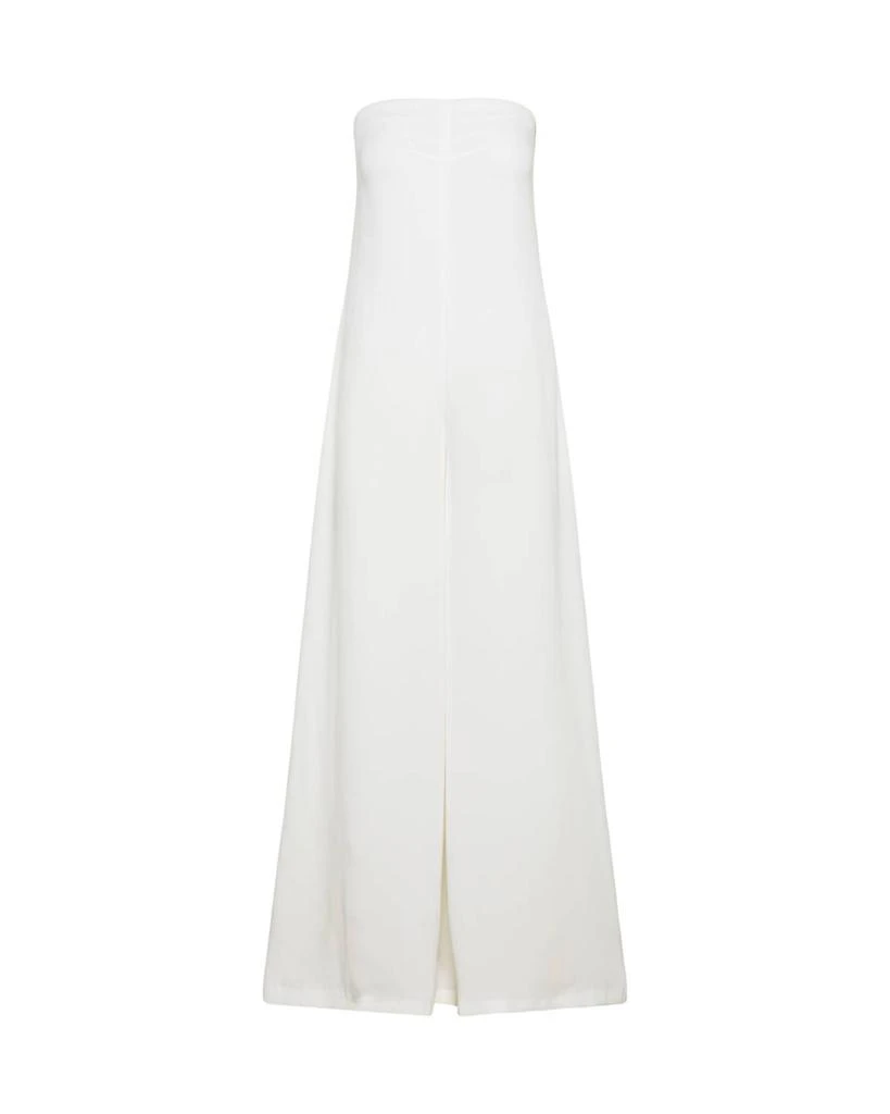 Careste Careste - Erika Strapless Wide-leg Wool Jumpsuit 2