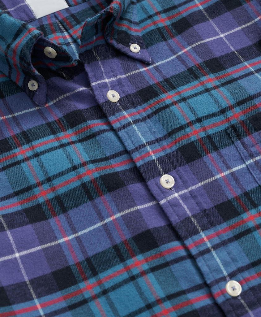 Brooks Brothers Portuguese Flannel Polo Button Down Collar, Tartan Shirt