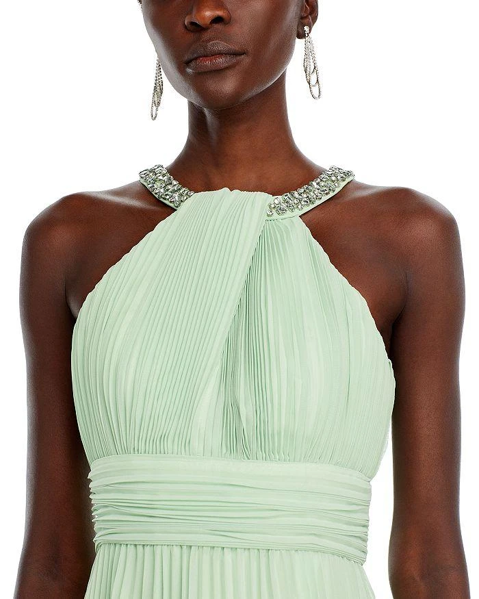 Eliza J Embellished Halter Neck Pleated Dress 6