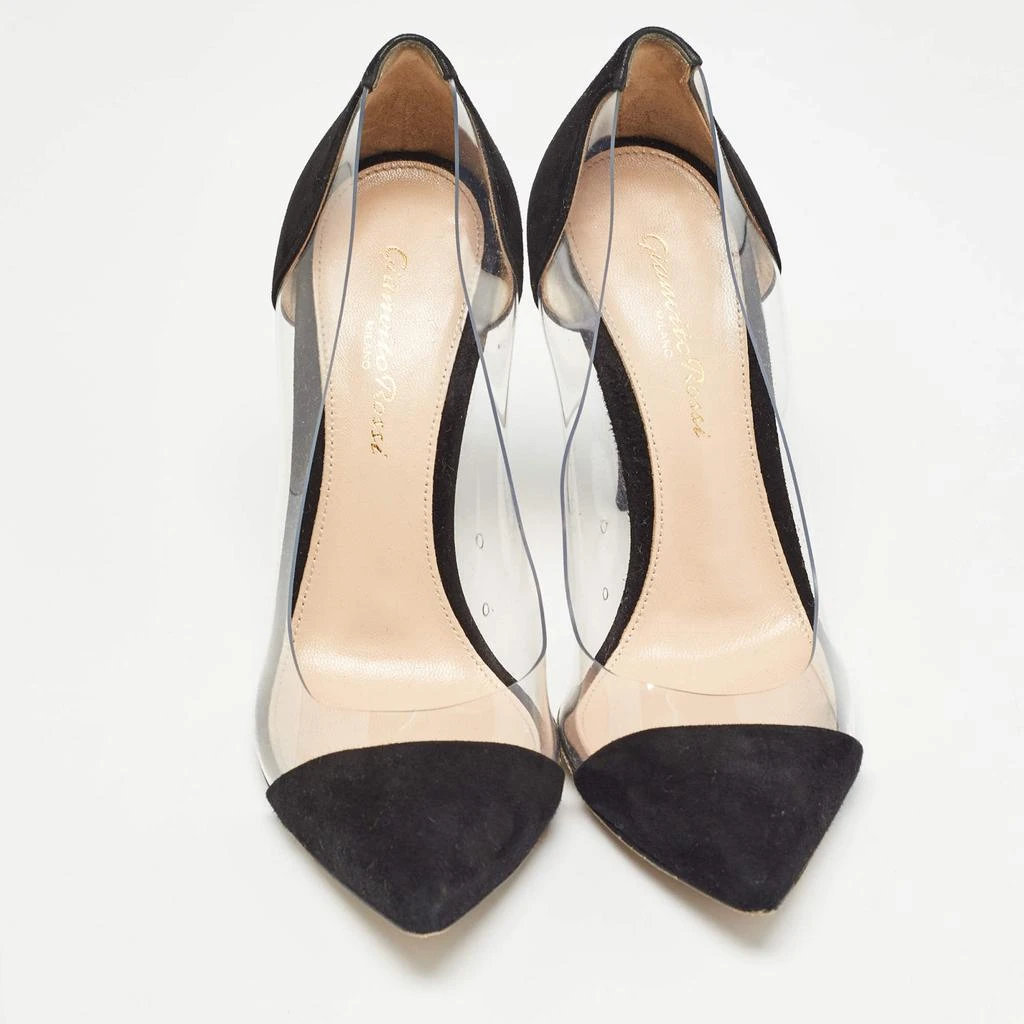Gianvito Rossi Gianvito Rossi Black Suede and PVC Plexi Pumps Size 36 4