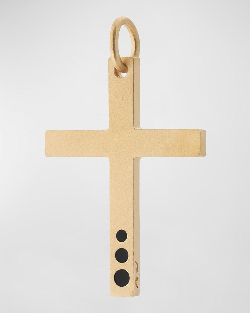 Marco Dal Maso Men's The Cross Pendant with Enamel Dot Accents