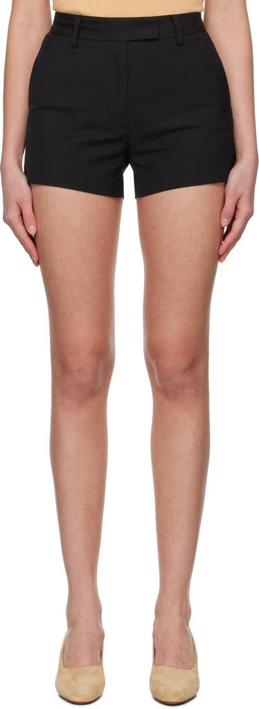 Nothing Written Black Micro-Cotton Chino Shorts