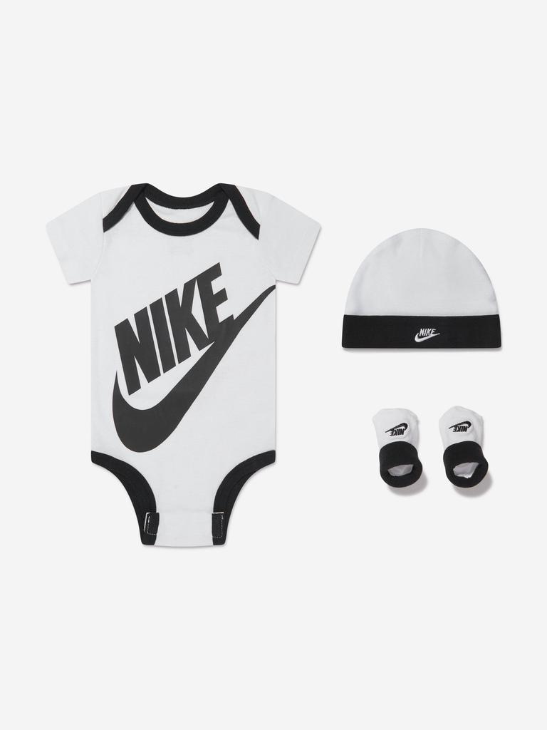 NIKE Nike Baby Boys Futura Logo Box Bodysuit Set in White