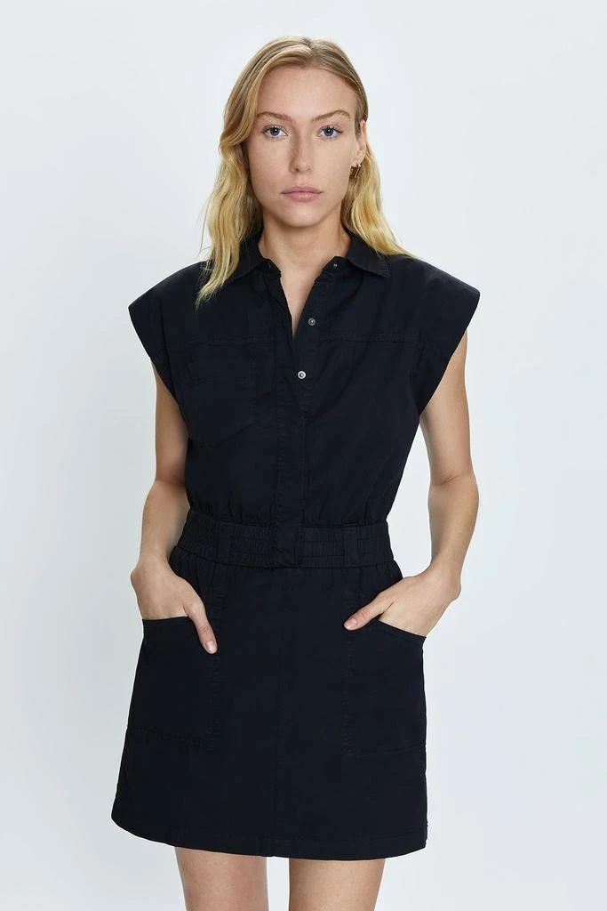 Pistola Denim Rosie Mini Dress Smocked Waist Dress - Fade to Black 4