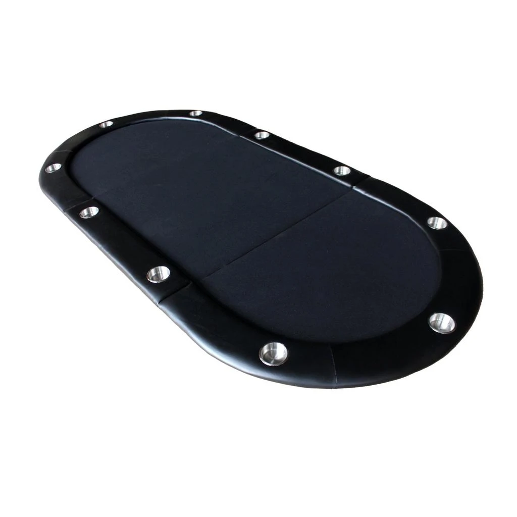 Streamdale Furniture Streamdale Folding Poker Table Top - 10 Player, Black 4