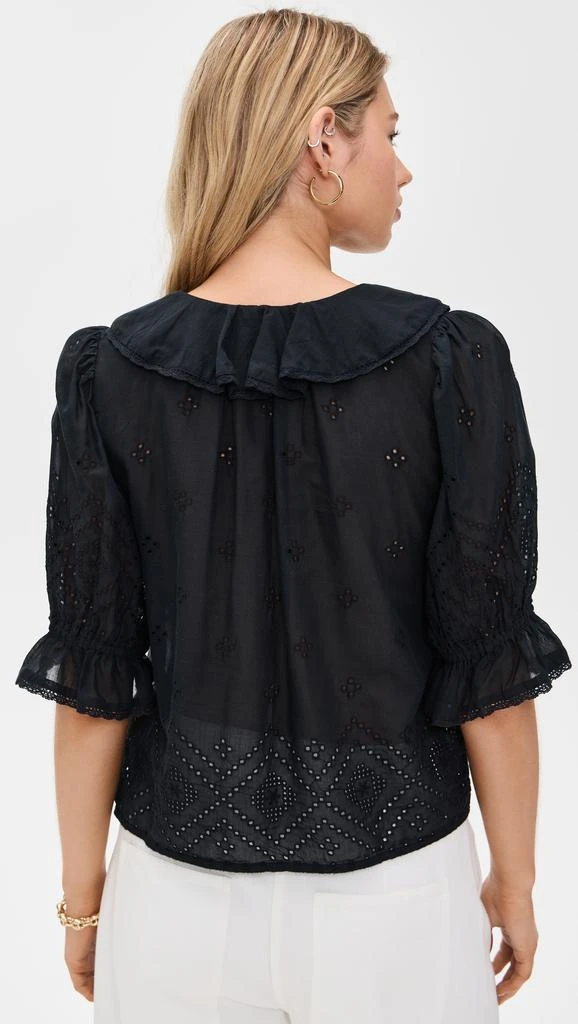 Madewell Pintucked Ruffled Puff Sleeve Top 2