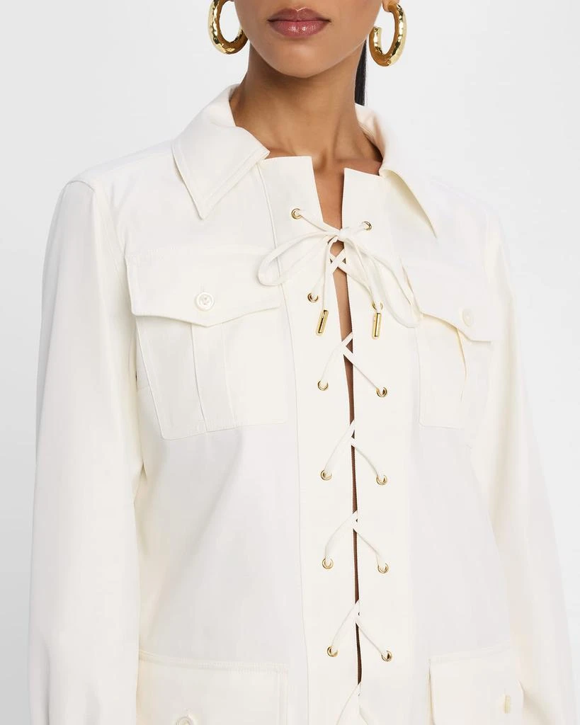 Lace-Up Twill Mini Safari Tunic Dress  On Sale Now with Up to 70% Off |  Discover Exclusive Deals & Savings at BeyondStyle  Authentic Tom Ford  dresses|Women|women's clothing|women with Limited-Time Discounts,