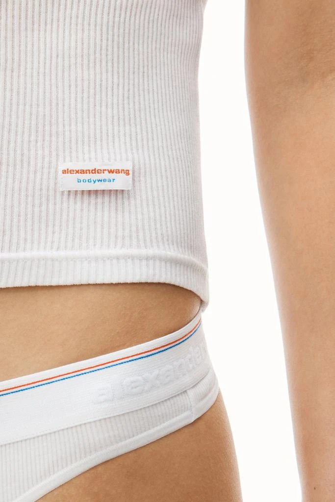 Alexander Wang Scoop Neck Ribbed Cotton Tee 6