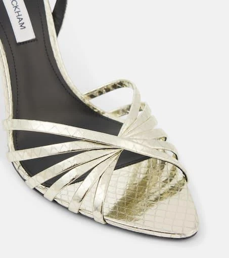 Victoria Beckham 105 snake-effect leather slingback sandals 5