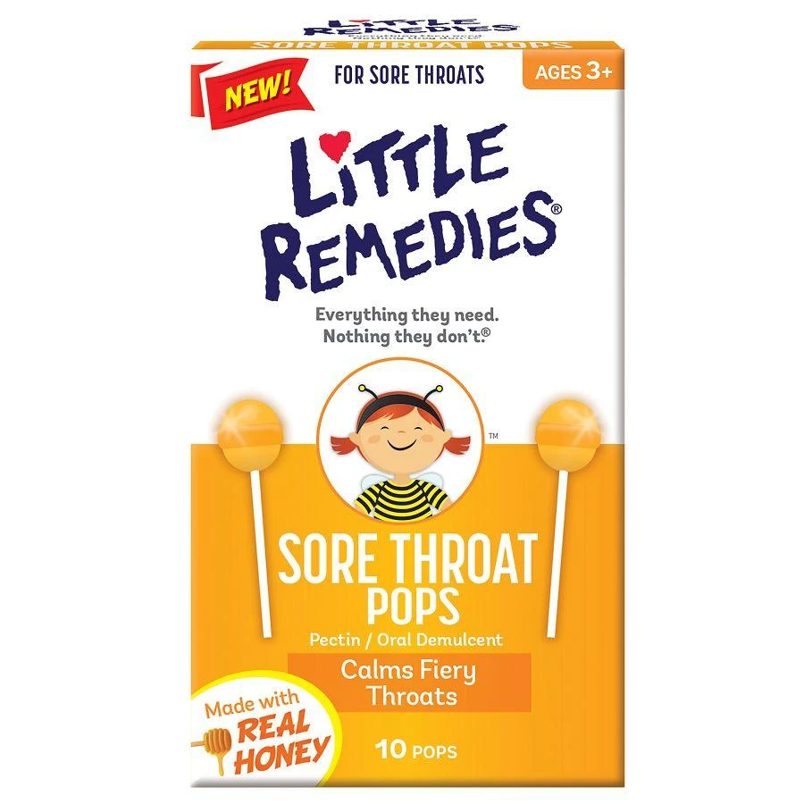 Little Remedies Sore Throat Pops Real Honey 1