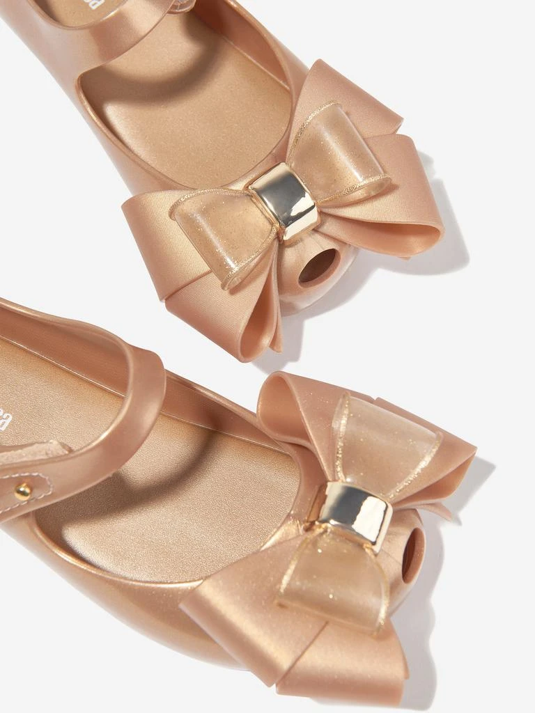 Mini Melissa Mini Melissa Girls Mini Ultragirl Fab Bow Ballerinas in Gold 3