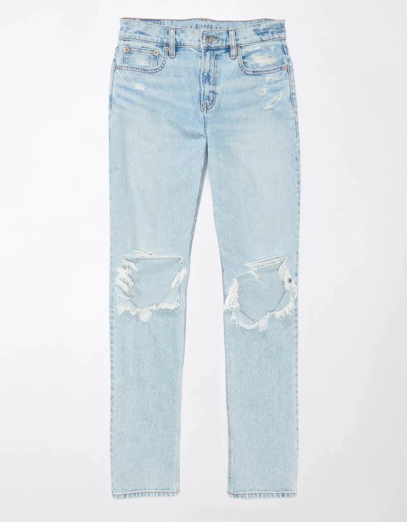 AE AE Stretch Super High-Waisted Ripped Ankle Straight Jean 3