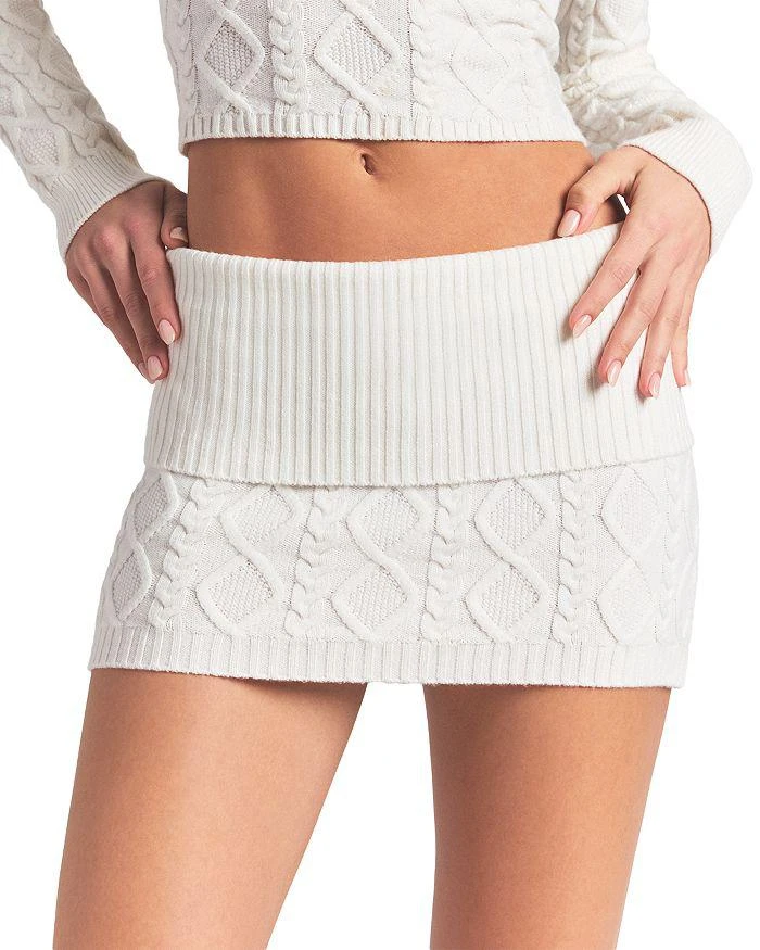 SKIMS Snow Bunny Cable Knit Mini Skirt