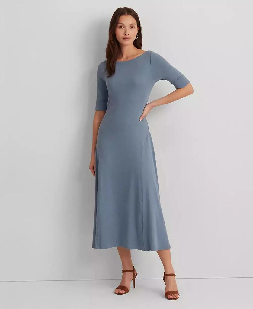 Ralph Lauren Women's Stretch Cotton Midi Dress 1