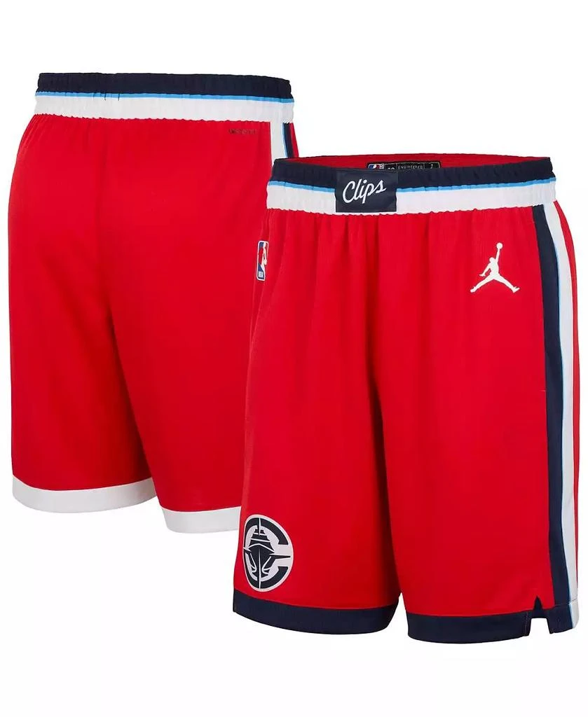 Jordan Men's Red LA Clippers 2024/25 Statement Edition Swingman Performance Shorts 1