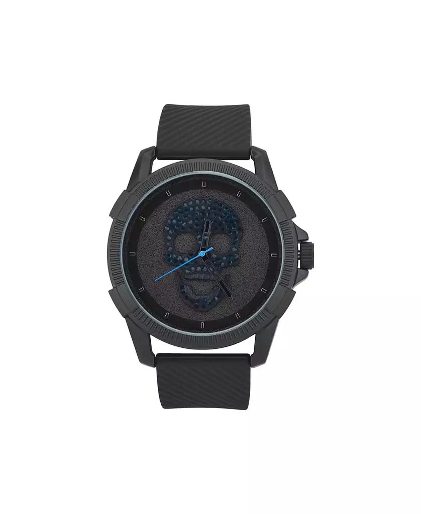 Ed Hardy Men's Black Silicone Strap Analog Watch 1
