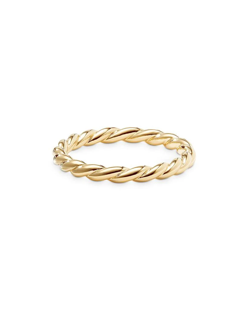 David Yurman 18K Yellow Gold Paveflex Band 1