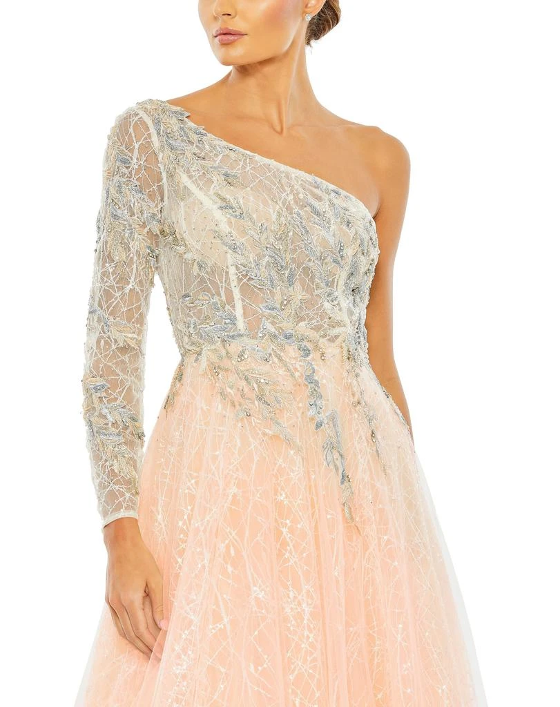 Mac Duggal Embroidered One Shoulder Bodice Ballgown 4